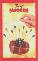 Tarotkaart 'Tien van Zwaarden'