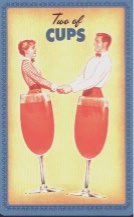 Tarotkaart 'Twee van Kelken'