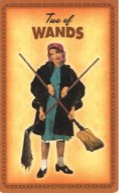 Tarotkaart 'Twee van Staven'