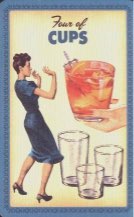 Tarotkaart 'Vier van Kelken'