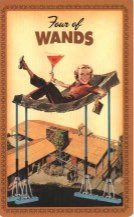 Tarotkaart 'Vier van Staven'