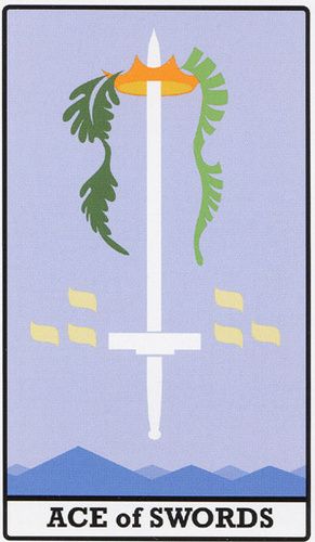 Tarotkaart 'Aas van Zwaarden'