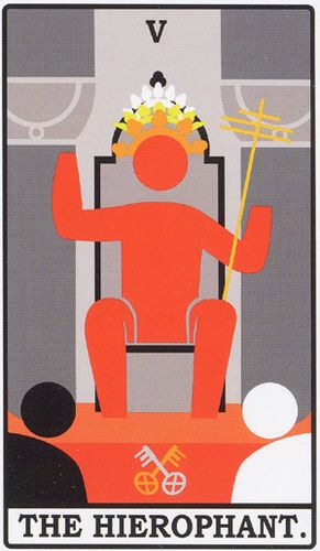 Tarotkaart 'De Hierofant'