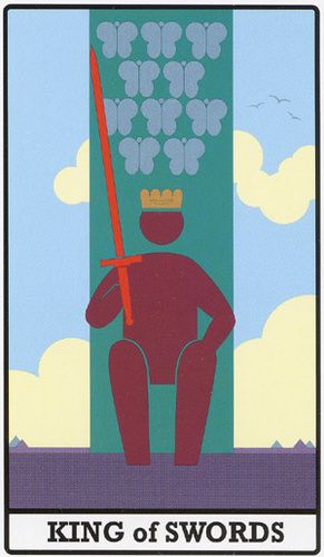 Tarotkaart 'Koning van Zwaarden'