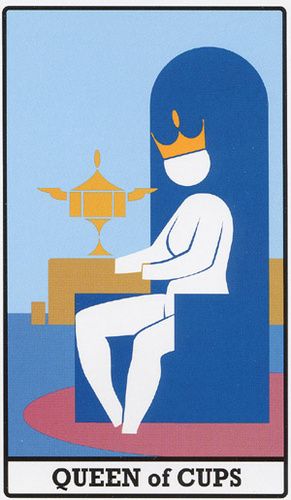 Tarotkaart 'Koningin van Kelken'