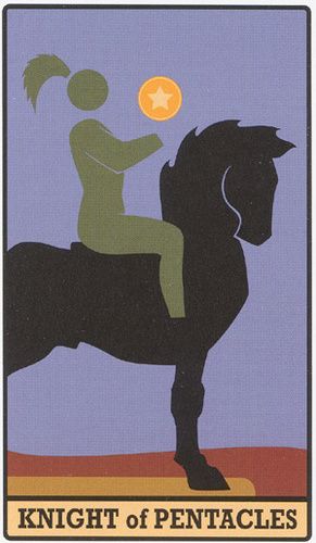 Tarotkaart 'Ridder van Pentagrammen'
