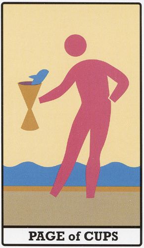 Tarotkaart 'Schildknaap van Kelken'