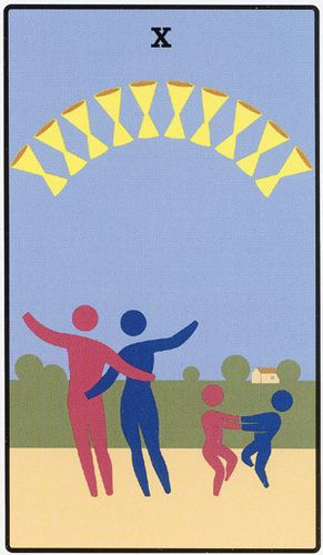Tarotkaart 'Tien van Kelken'