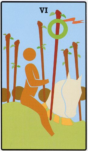 Tarotkaart 'Zes van Staven'