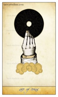 Tarotkaart 'Aas van Pentagrammen'