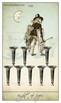 Tarotkaart 'Acht van Kelken'