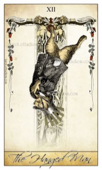 Tarotkaart 'De Gehangene'