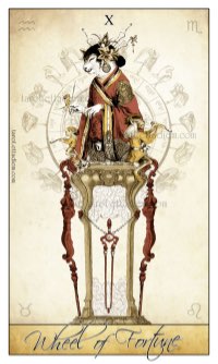 Tarotkaart 'Het Rad van Fortuin'