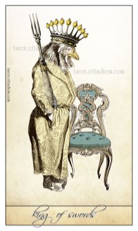Tarotkaart 'Koning van Zwaarden'