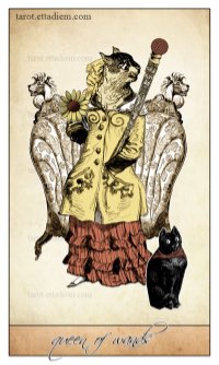 Tarotkaart 'Koningin van Staven'