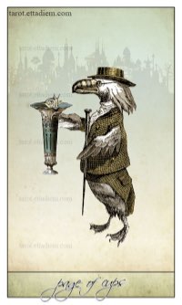 Tarotkaart 'Schildknaap van Kelken'