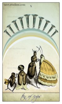 Tarotkaart 'Tien van Kelken'