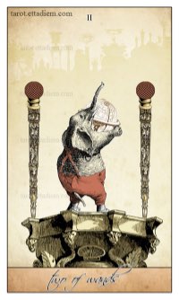 Tarotkaart 'Twee van Staven'