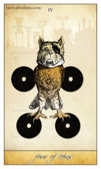Tarotkaart 'Vier van Pentagrammen'