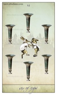 Tarotkaart 'Zes van Kelken'