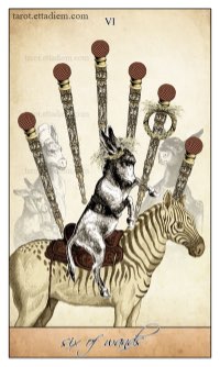 Tarotkaart 'Zes van Staven'
