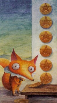 Tarotkaart 'Acht van Pentagrammen'