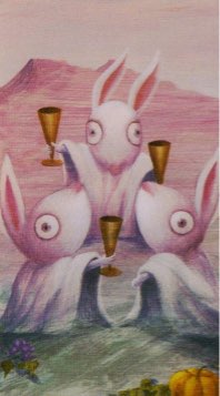 Tarotkaart 'Drie van Kelken'
