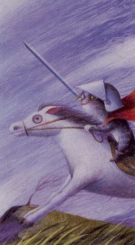 Tarotkaart 'Ridder van Zwaarden'