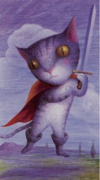 Tarotkaart 'Schildknaap van Zwaarden'