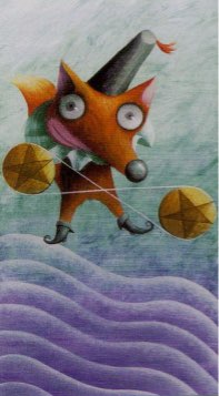 Tarotkaart 'Twee van Pentagrammen'