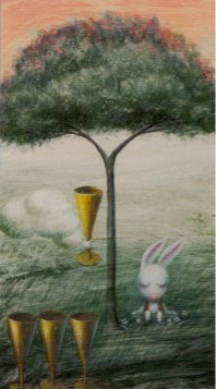 Tarotkaart 'Vier van Kelken'