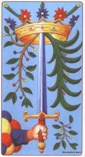 Tarotkaart 'Aas van Staven'
