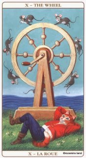 Tarotkaart 'Het Rad van Fortuin'