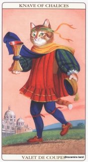 Tarotkaart 'Schildknaap van Kelken'