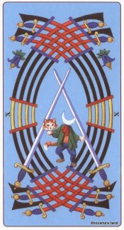 Tarotkaart 'Tien van Zwaarden'