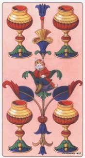 Tarotkaart 'Vier van Kelken'