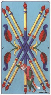 Tarotkaart 'Vijf van Staven'