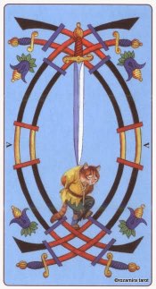 Tarotkaart 'Vijf van Zwaarden'