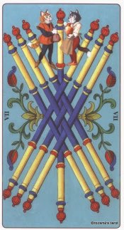 Tarotkaart 'Zeven van Staven'