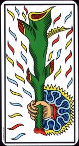 Tarotkaart 'Aas van Staven'