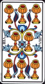Tarotkaart 'Acht van Kelken'