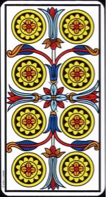 Tarotkaart 'Acht van Pentagrammen'