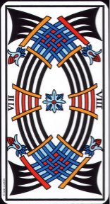 Tarotkaart 'Acht van Zwaarden'