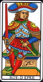 Tarotkaart 'Koning van Zwaarden'