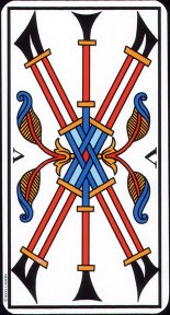 Tarotkaart 'Vijf van Staven'