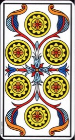 Tarotkaart 'Zes van Pentagrammen'