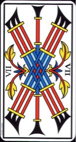 Tarotkaart 'Zeven van Staven'
