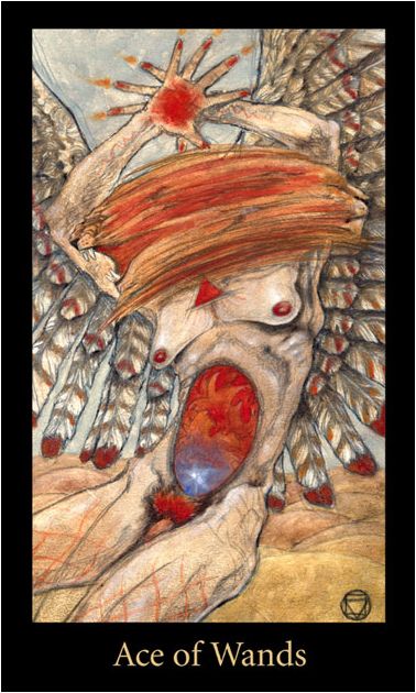 Tarotkaart 'Aas van Staven'