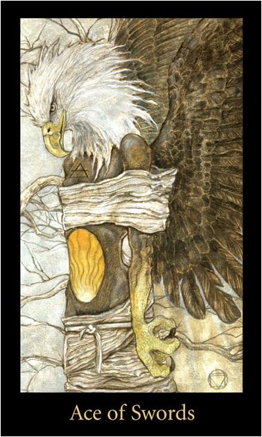 Tarotkaart 'Aas van Zwaarden'