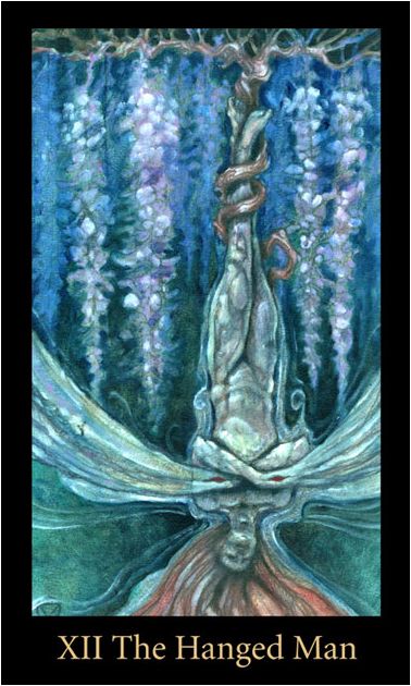 Tarotkaart 'De Gehangene'